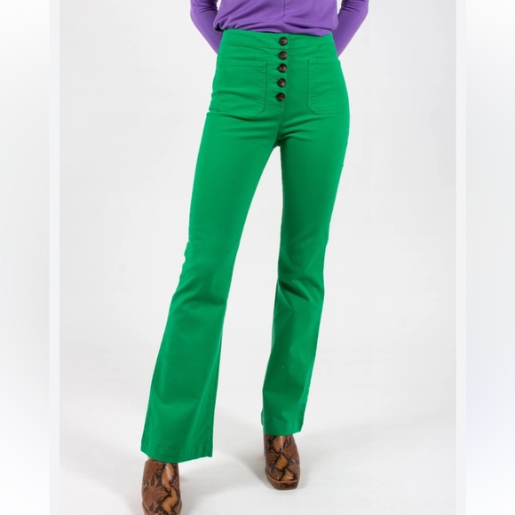 Paloma Wool Pants - Paloma Wool Margherita wide leg high waist Green  pants 8